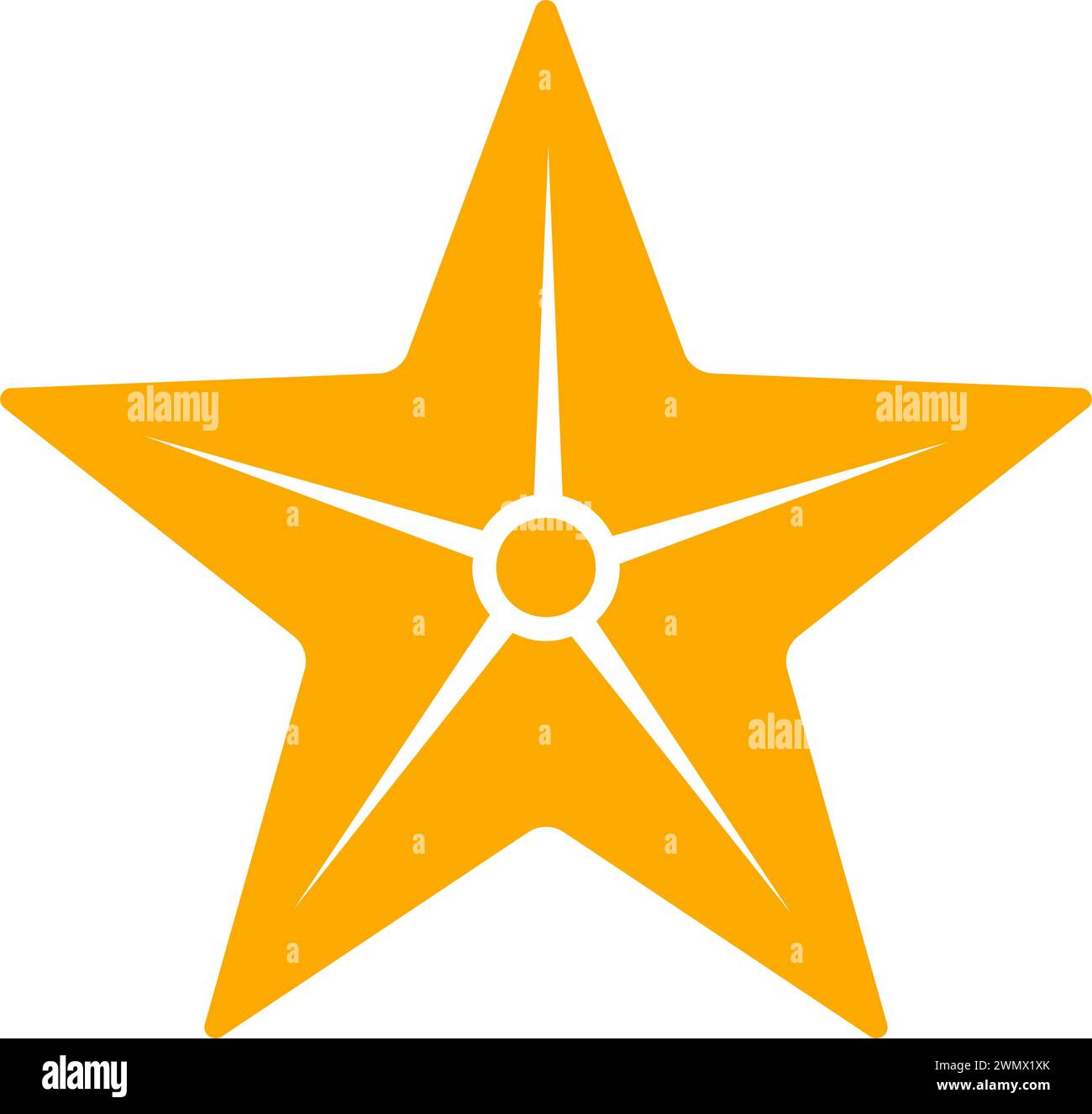 Starfish icon logo design template Stock Vector