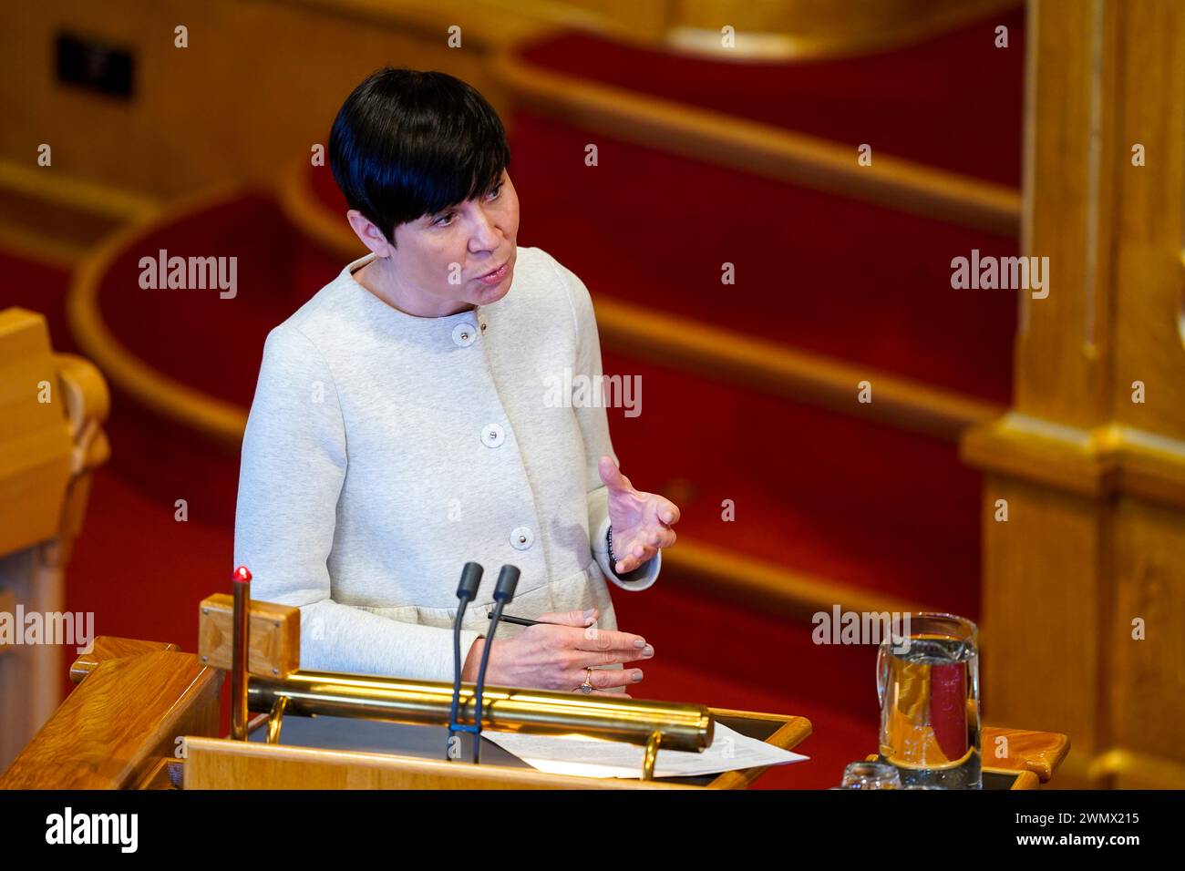 Oslo 20240228.Ine Marie Eriksen Søreide (Conservative Party) during the Storting's oral question time Photo: Terje Pedersen / NTB Stock Photo