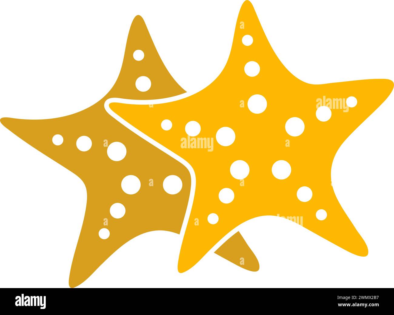 Starfish icon logo design template Stock Vector
