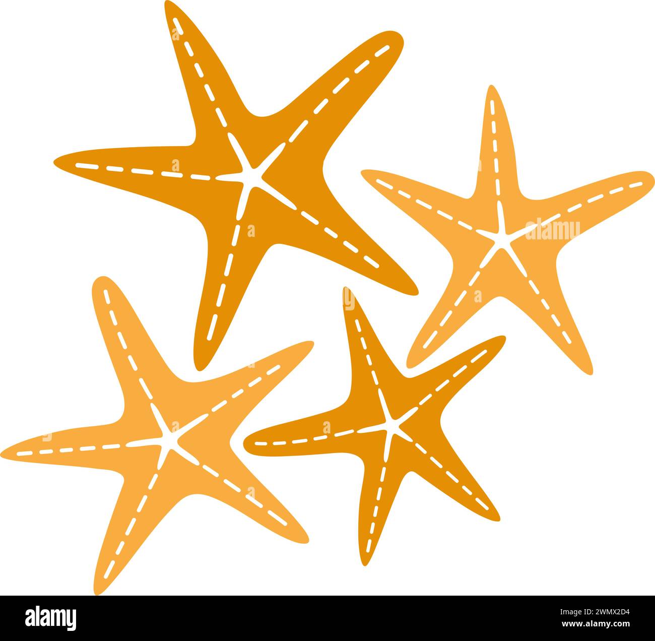 Starfish icon logo design template Stock Vector