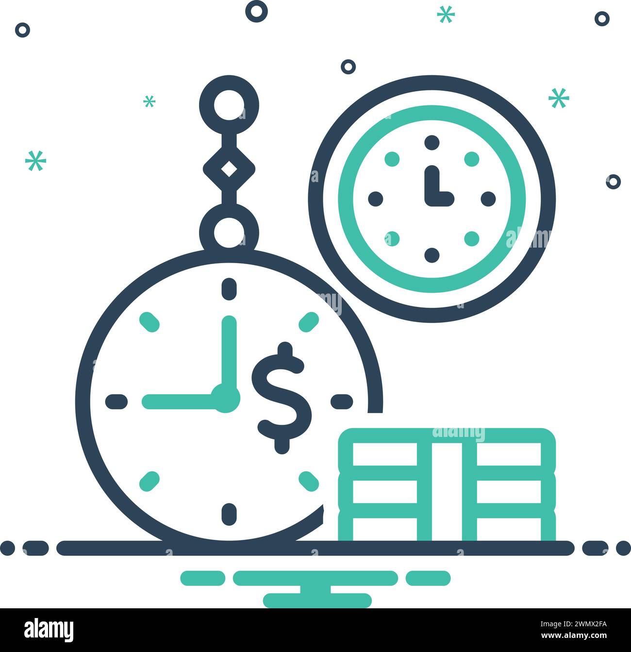 Money and clock Stock Vector Images - Alamy