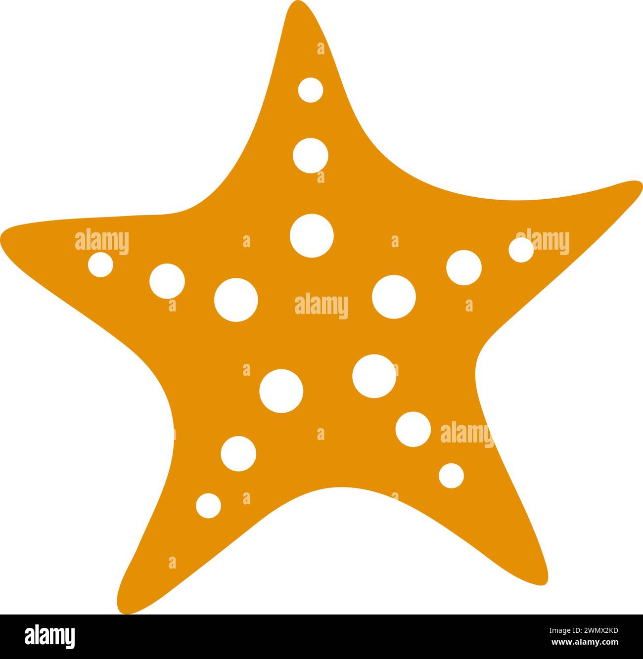 Starfish icon logo design template Stock Vector