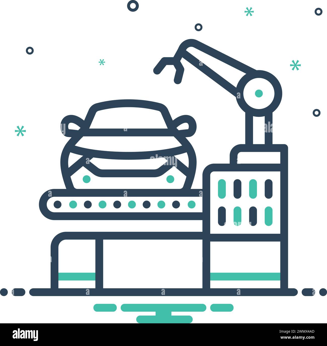 Robotics car production Stock Vector Images - Alamy