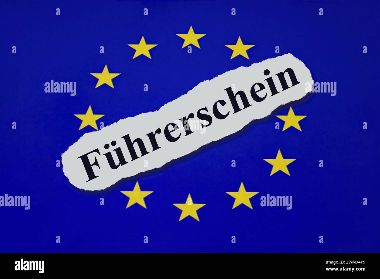 EU-Symbol und Schriftzug Führerschein EU-Symbol und Schriftzug ...