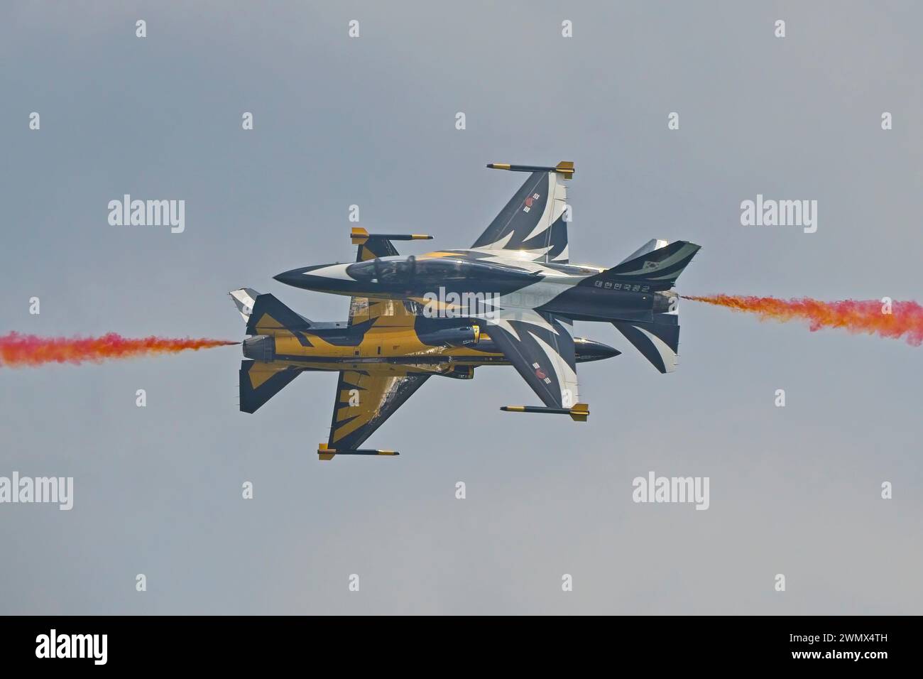SINGAPORE FEBRUARY 22, 2024 Republic of Korea Air Force aerobatic