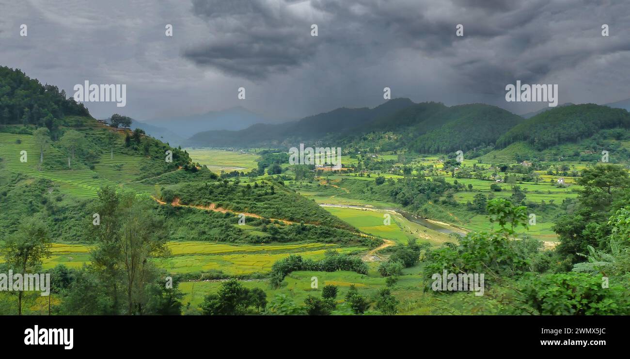 Népal; montagnes et vallées, katmmandou Stock Photo