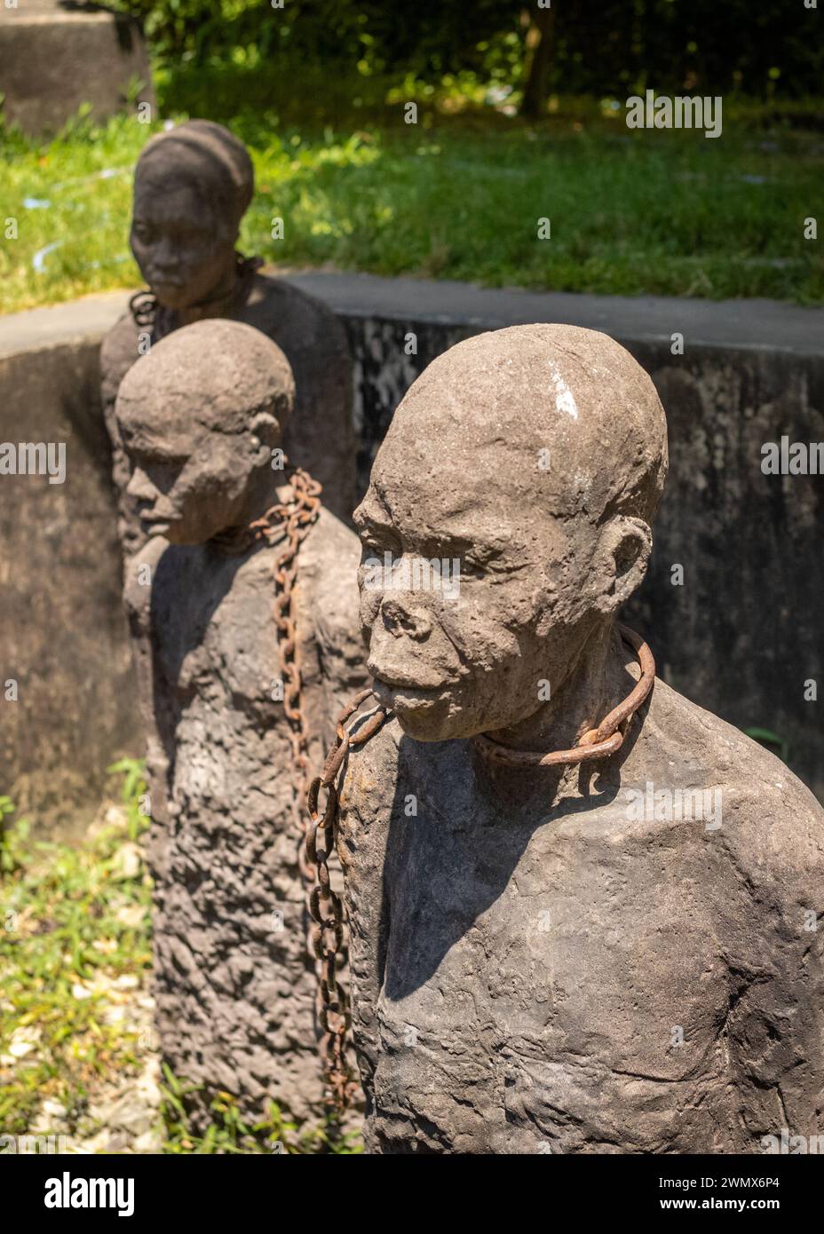 The memorial sculpture to slaves by Swedish artist Clara Sornas at the