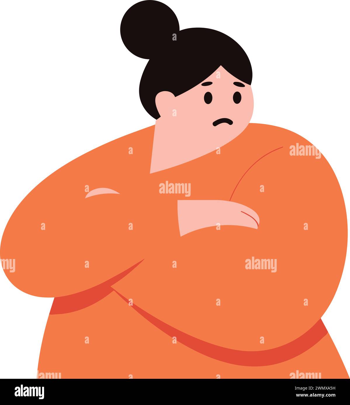 fat-angry-woman-flat-style-isolated-on-background-stock-vector-image