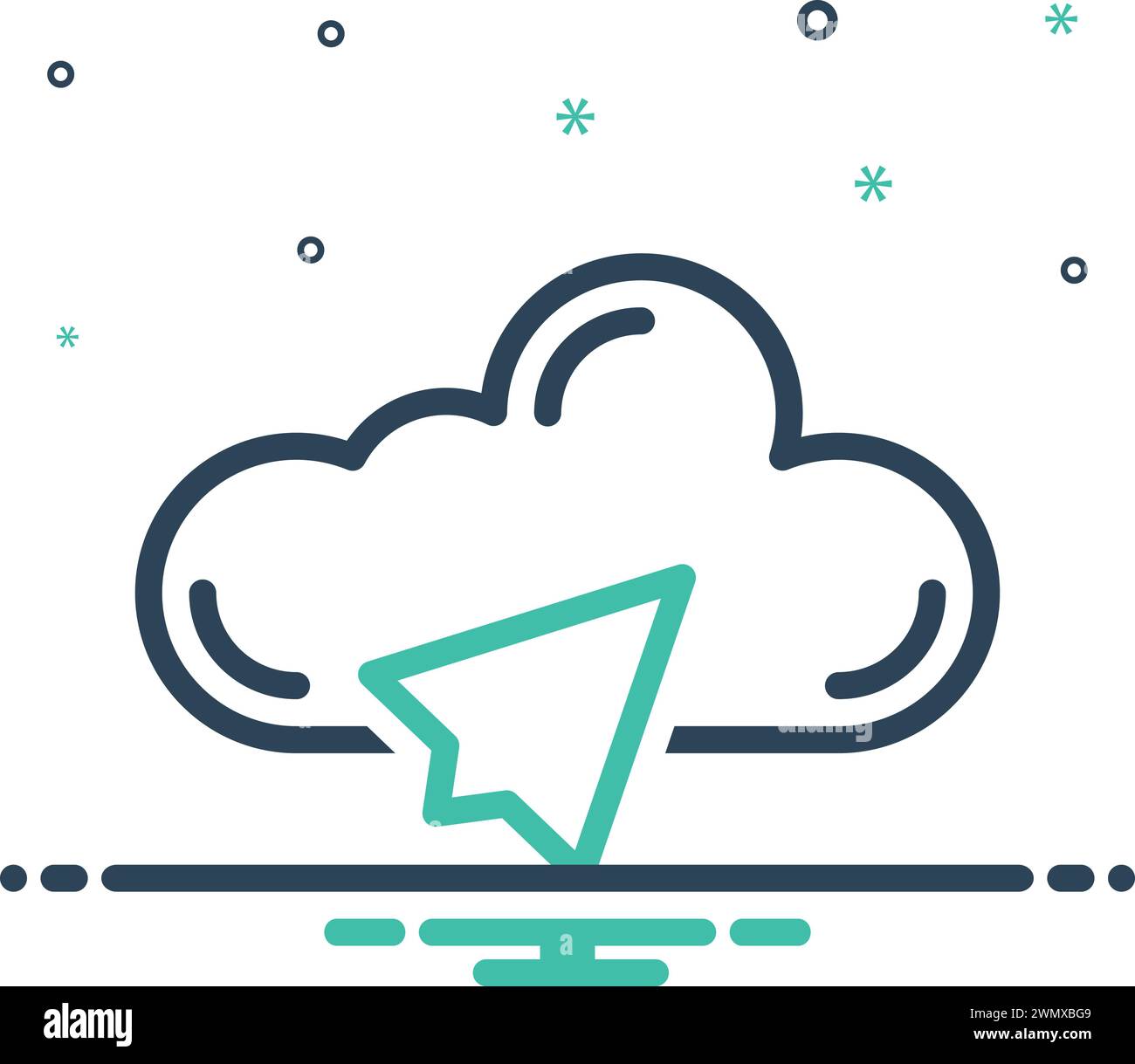 Icon for share,cloud Stock Vector