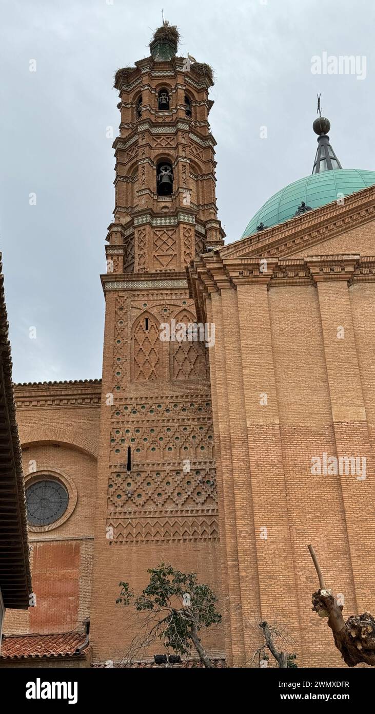 Facade of the church of the Assumption of Our Lady of Almunia by Doña Godina Stock Photo