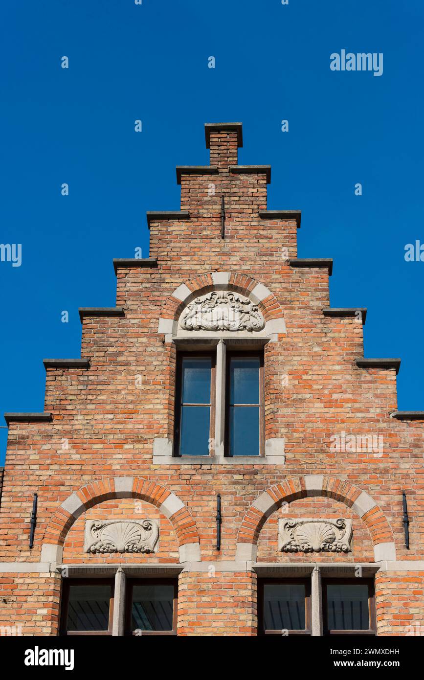 Traditional Flemish architecture, house, facade, craft, architectural ...