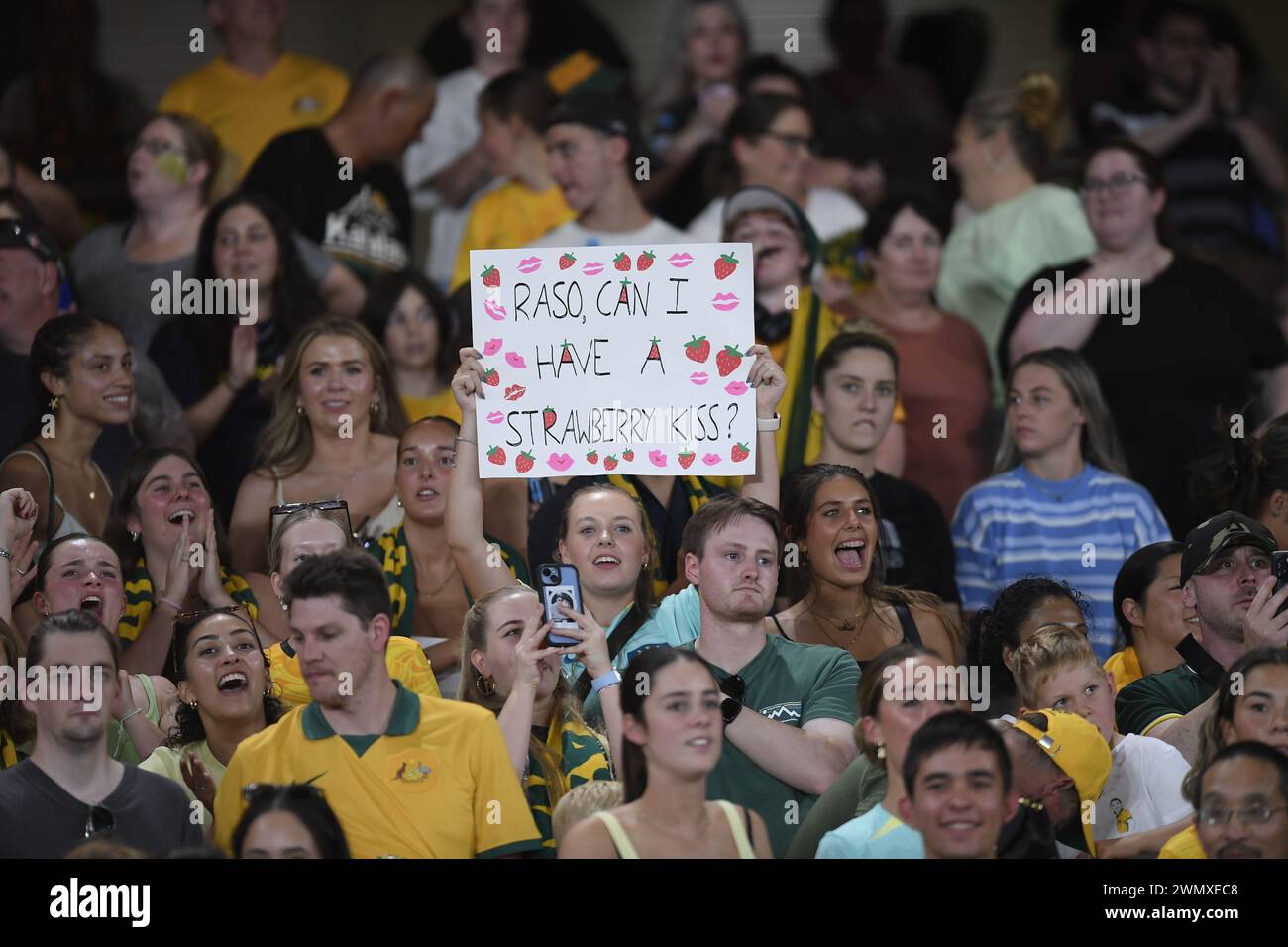 MELBOURNE, AUSTRALIA 28 Feb 2024. Australian Matilda’s Supporters