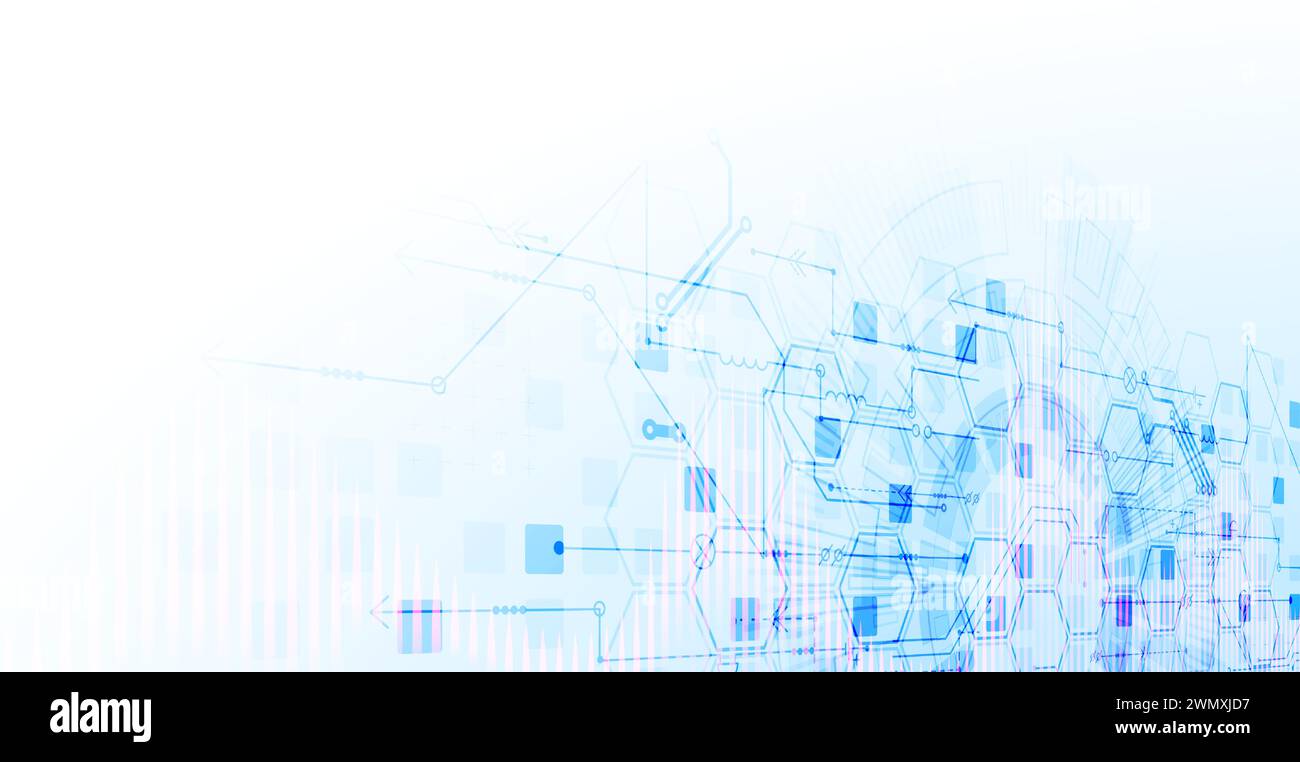 Scientific and technological concept with the use of technical elements ...