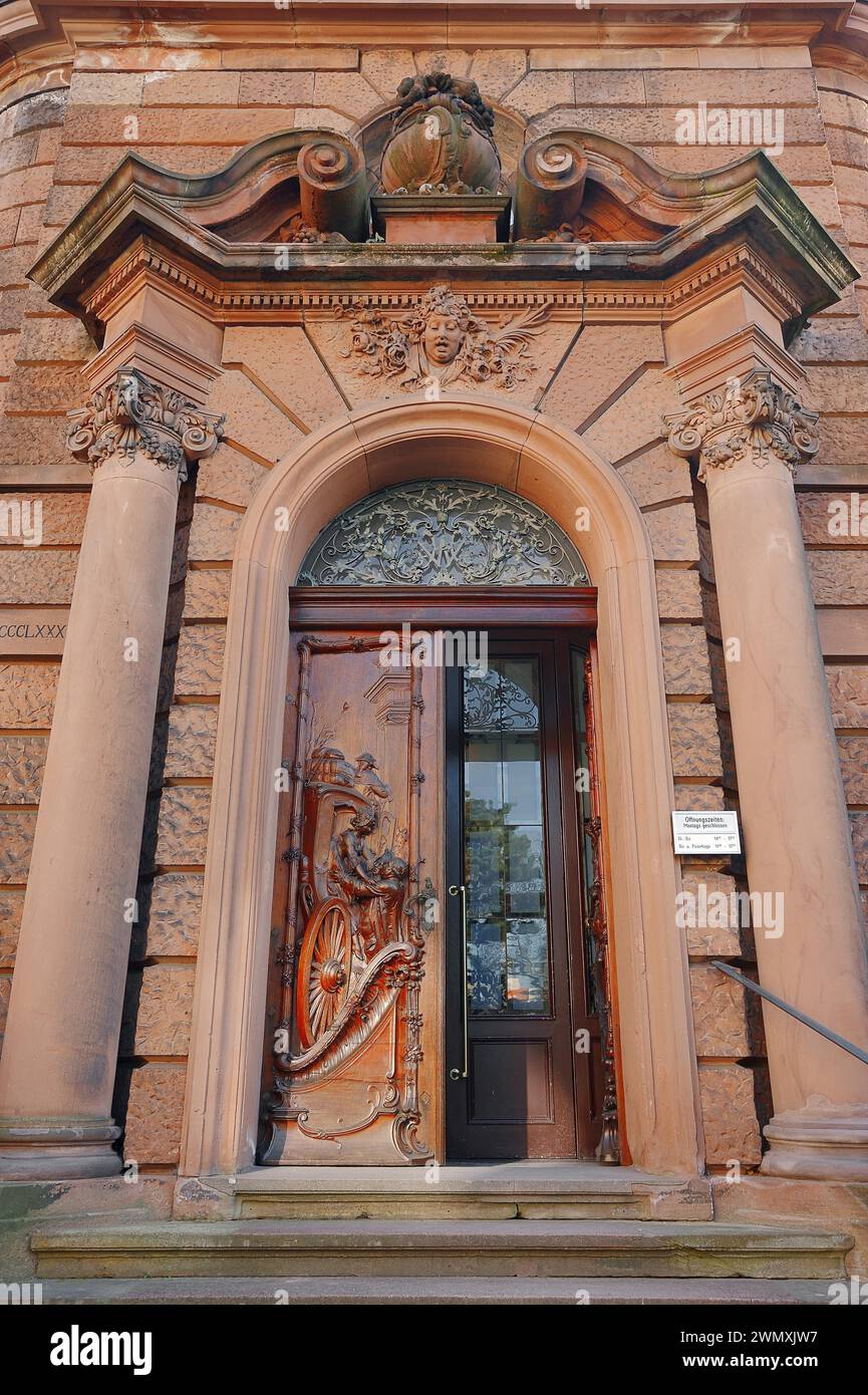 Entrance of the Museum Kunsthaus Heylshof, Worms, Rhineland-Palatinate, Germany Stock Photo