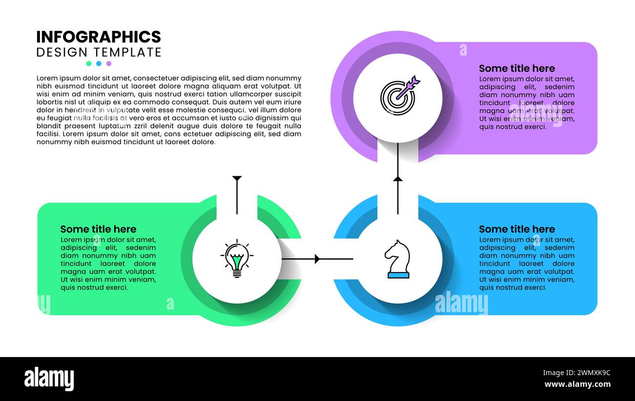 Infographic template with icons and 3 options or steps. Can be used for ...