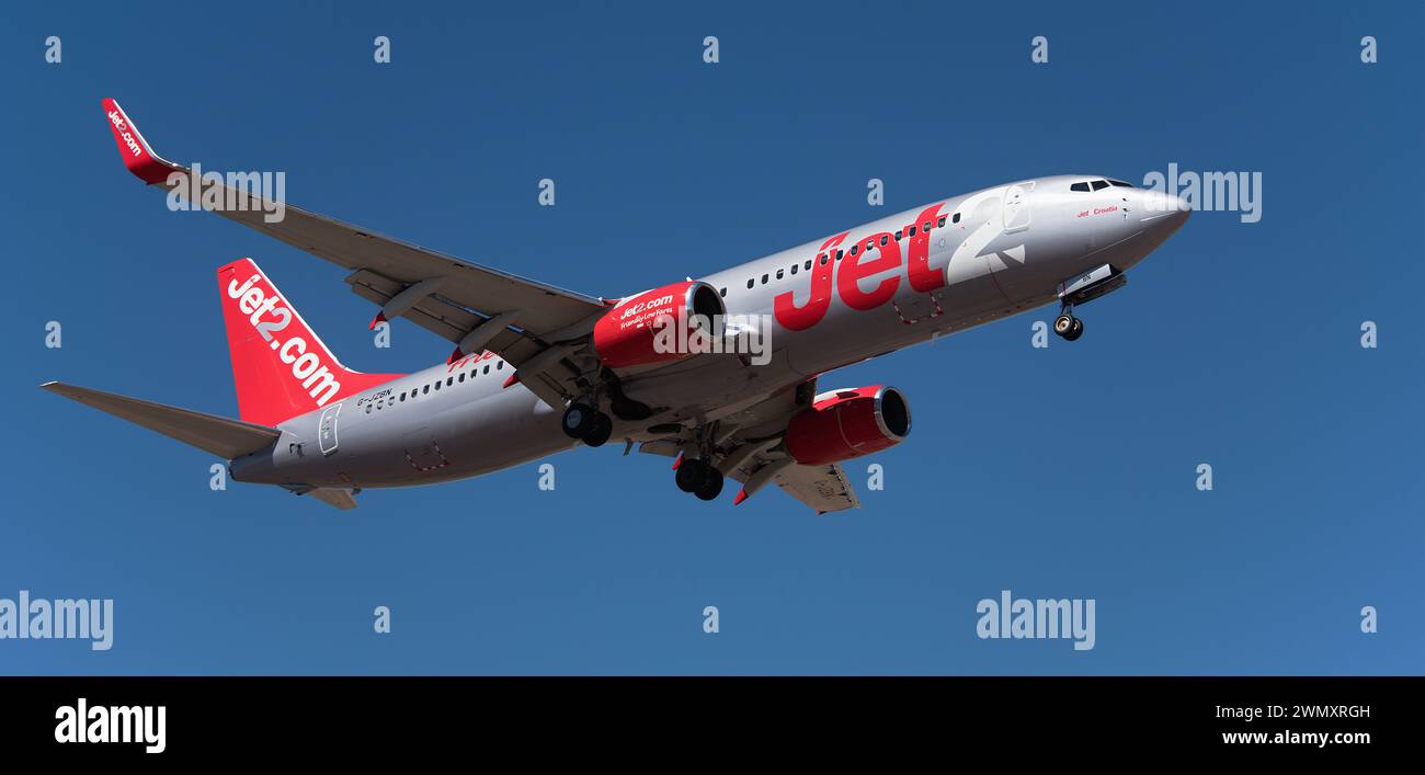 Tenerife, Spain February 21 st, 2024. Boeing 7378MG Jet2 Airlines