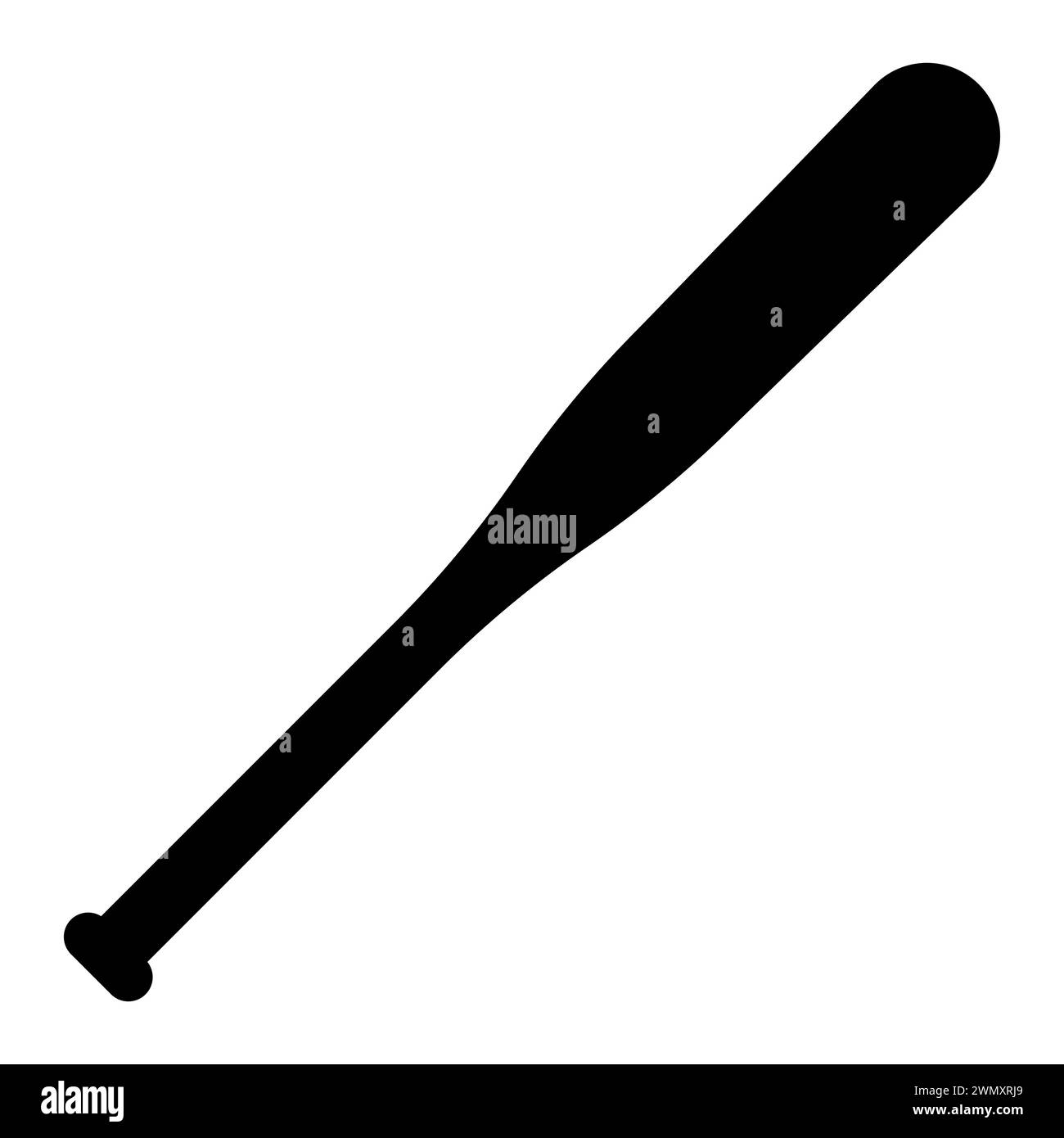 Icon silhouette baseball bat, baseball bat for playing with ball Stock ...