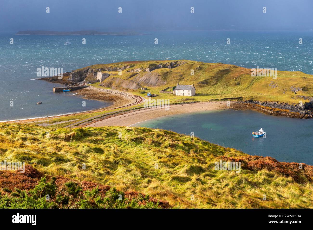 United Kingdom, Scotland, Highlands, North Coast 500 Road, Loch Eriboll, Ard Neakie Lime Kilns Stock Photo