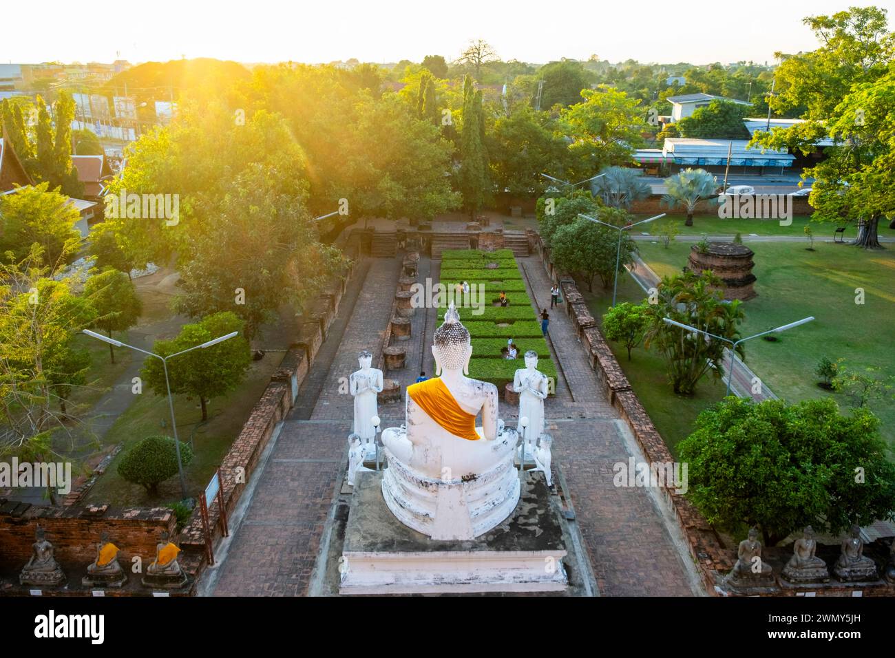 Thailand, Ayutthaya listed as World Heritage by UNESCO, Wat Yai Chai Mongkhon temple Stock Photo