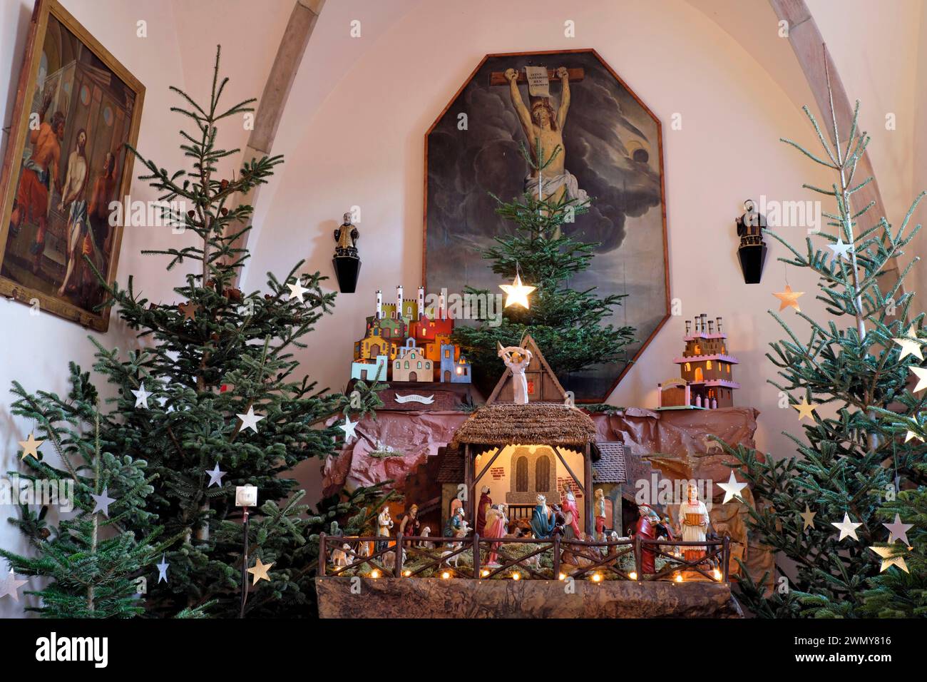 Nativity scene painting modern hi-res stock photography and images - Alamy