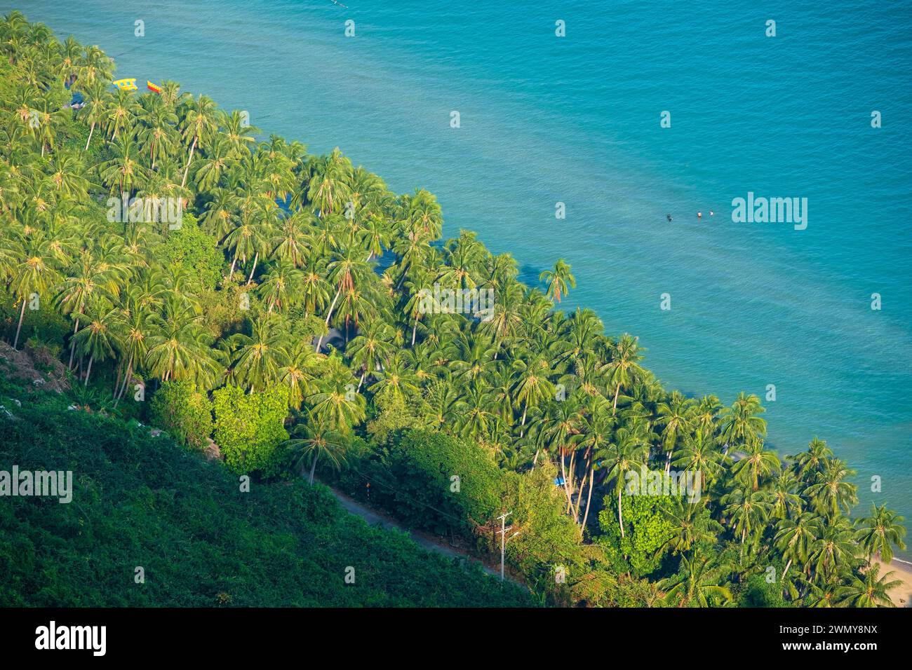 Vietnam, Kien Giang province, Hon Son (or Lai Son) island, panorama from Ma Thien Lanh peak Stock Photo