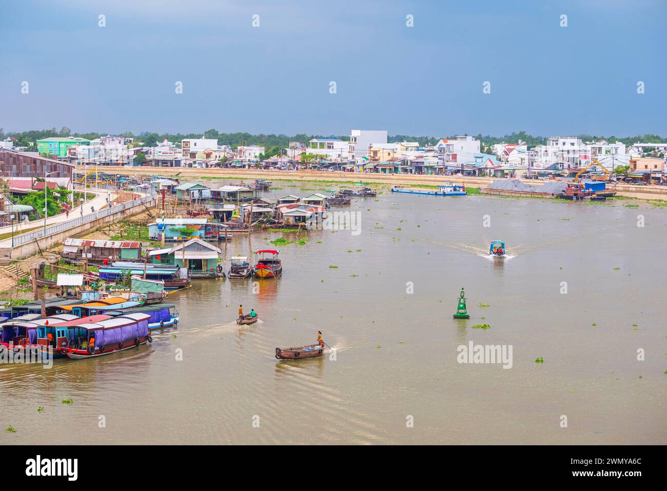 Vietnam, Mekong Delta, Cai Rang district, Can Tho river Stock Photo