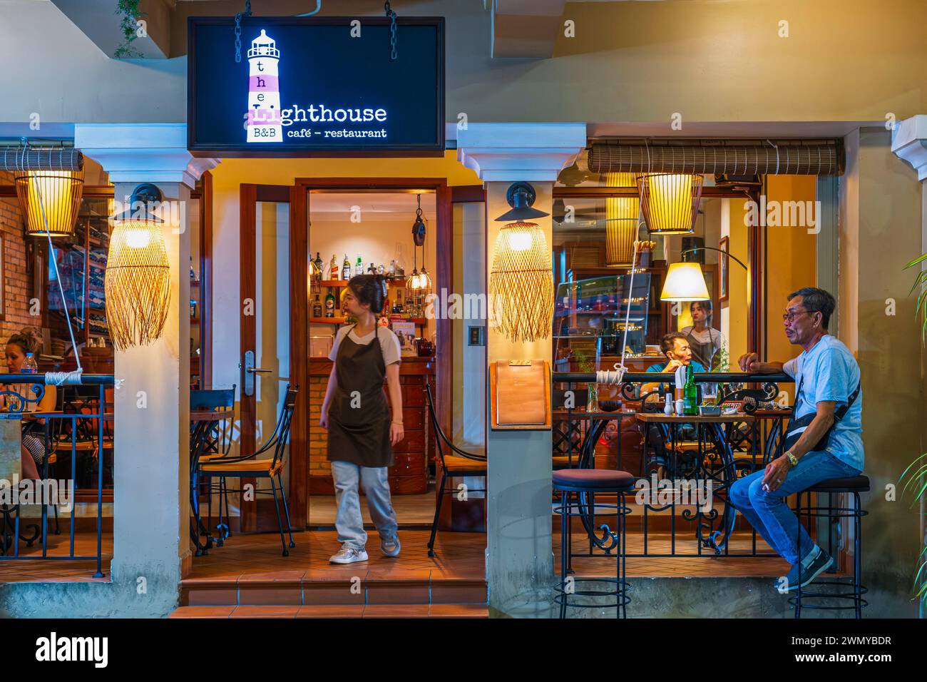 Vietnam, Mekong Delta, Can Tho, The Lighthouse café and restaurant Stock Photo