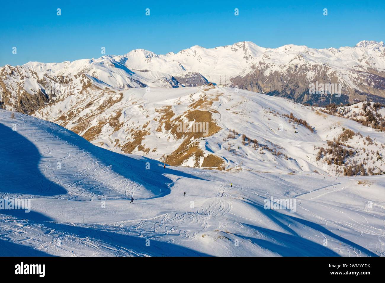France, Hautes Alpes, Risoul 1850, the ski resort Stock Photo