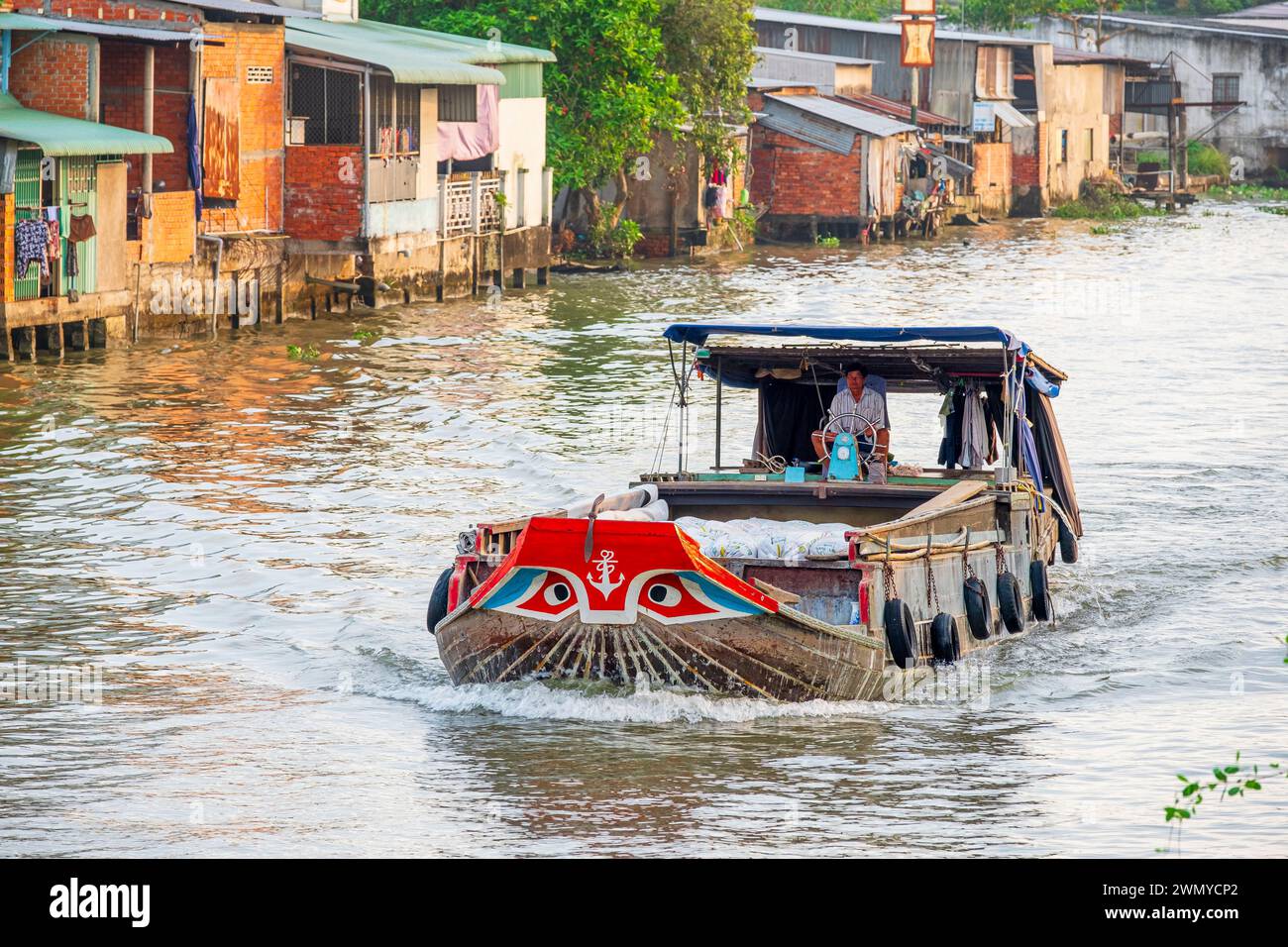 Vietnam, Mekong Delta, Vinh Long province, An Binh Island, transport on the canals Stock Photo