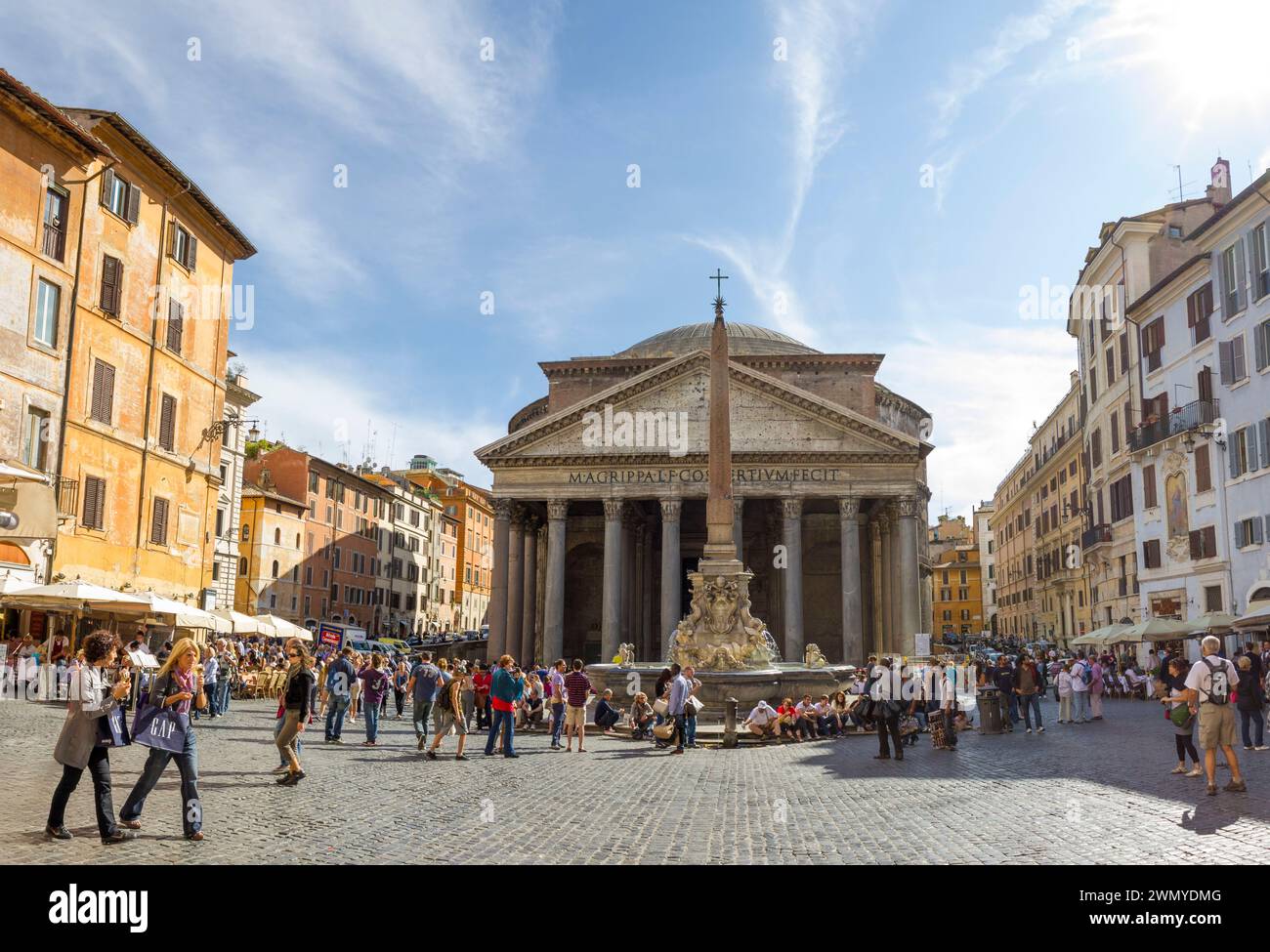 Italy, Lazio, Rome, UNESCO World Heritage Site, Pantheon, Piazza della Rotonda Stock Photo