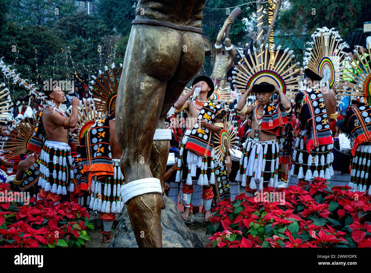 India, Nagaland, Kohima, annual meeting of all the Naga tribes during the Hornbill Festival Stock Photo