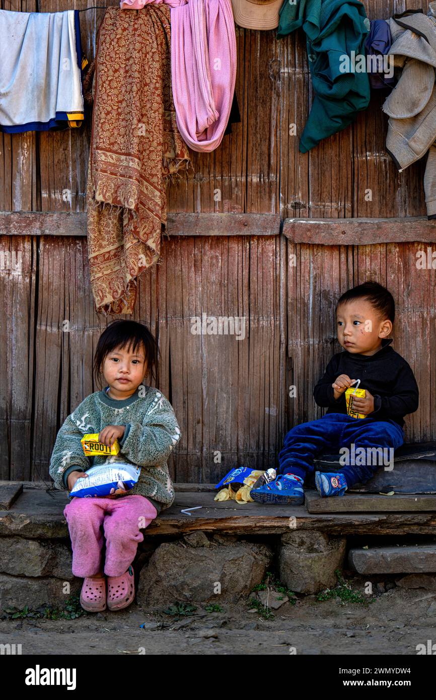 India, Nagaland, tribal Naga village of Khonoma Stock Photo - Alamy