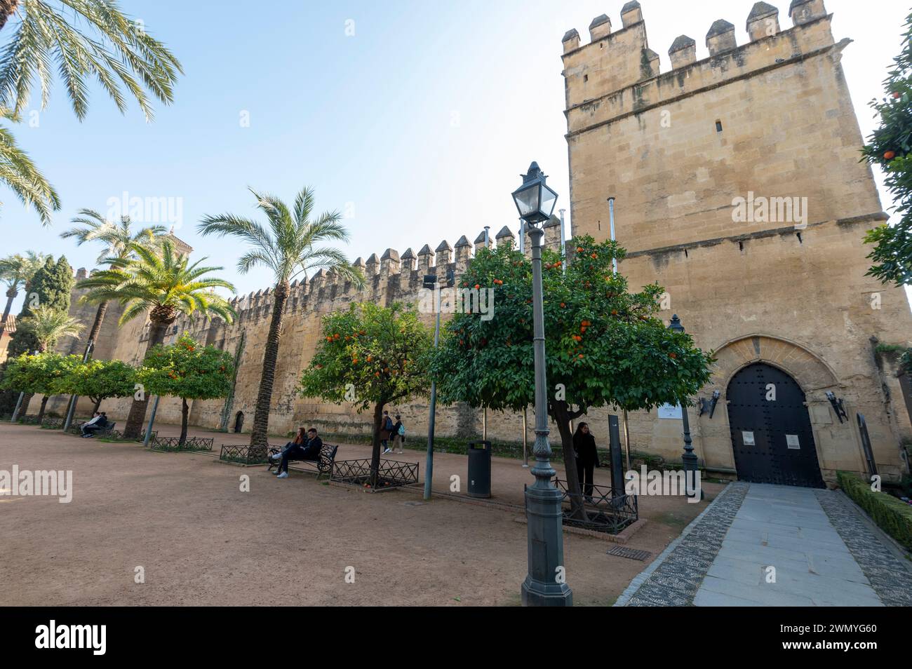 The rear of the Alcazar de los Reyes Cristianos, also known as the ...