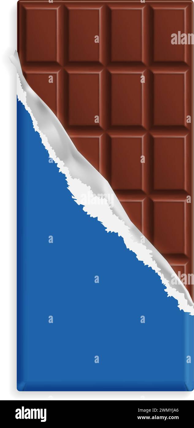 Piece chocolate white background cube Stock Vector Images - Alamy