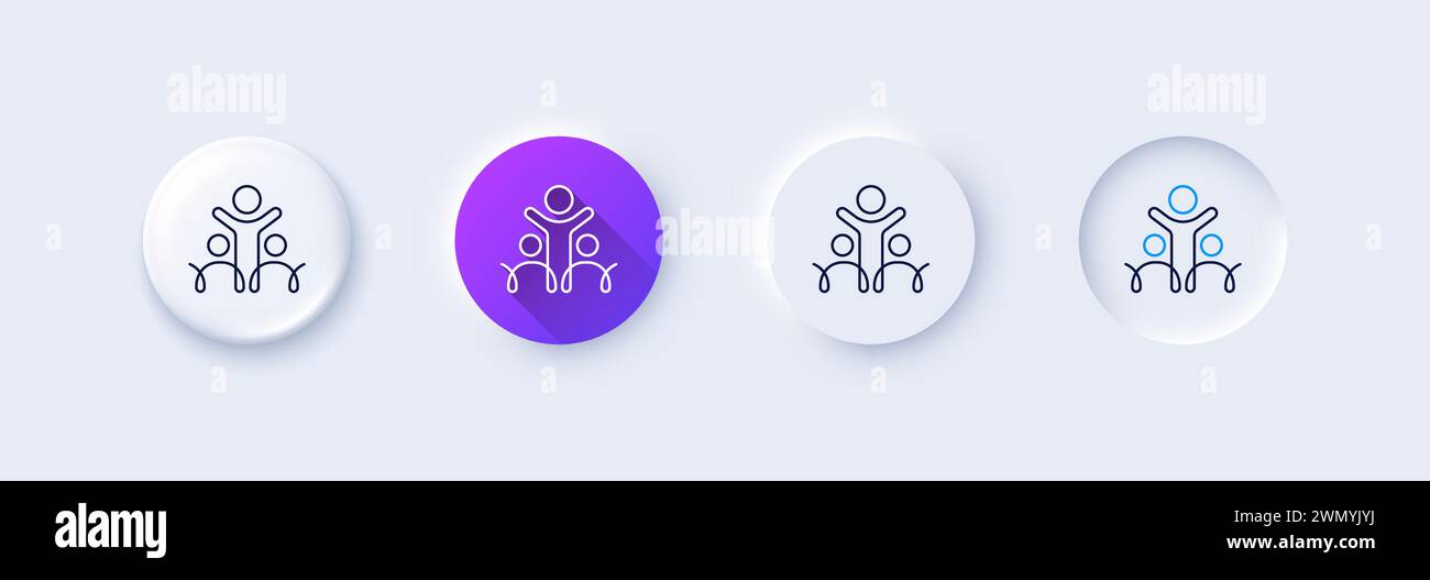 Inclusion line icon. Equity culture sign. Line icons. Vector Stock Vector