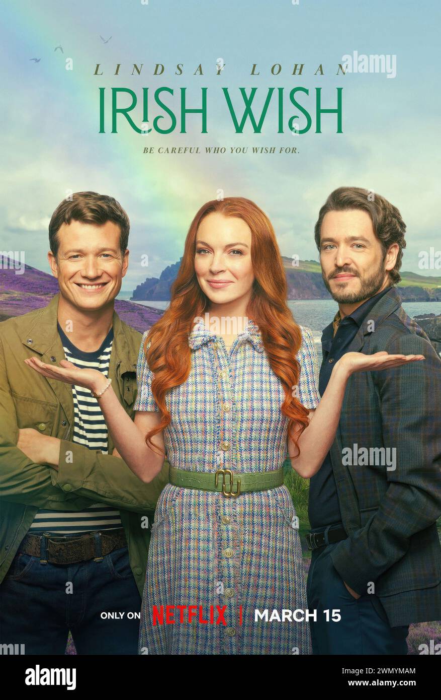 IRISH WISH, US poster, from left Ed Speleers, Lindsay Lohan, Alexander
