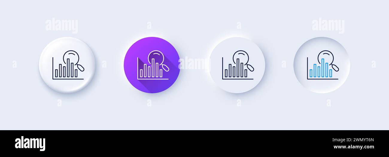 Search line icon. Audit analysis sign. Line icons. Vector Stock Vector