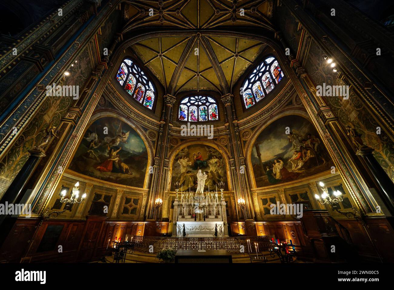 SAINT EUSTACHE CHURCH PARIS Stock Photo