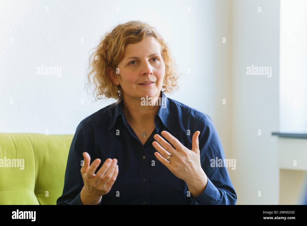 Mainz, Germany. 28th Feb, 2024. Stefanie Loth, state chairwoman of the