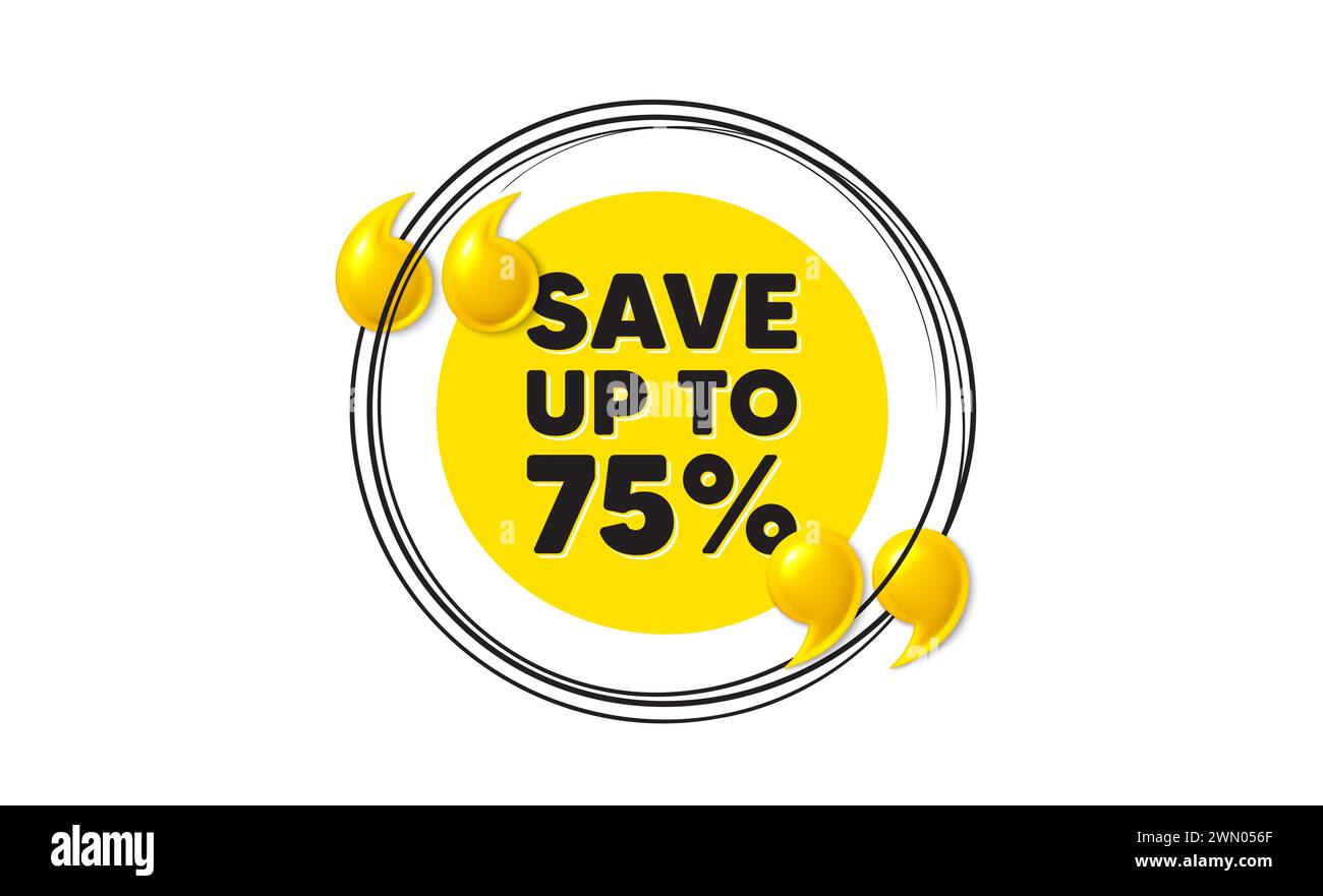 Save 75 Sticker 3d seventy five percent Stock Vector Images - Alamy