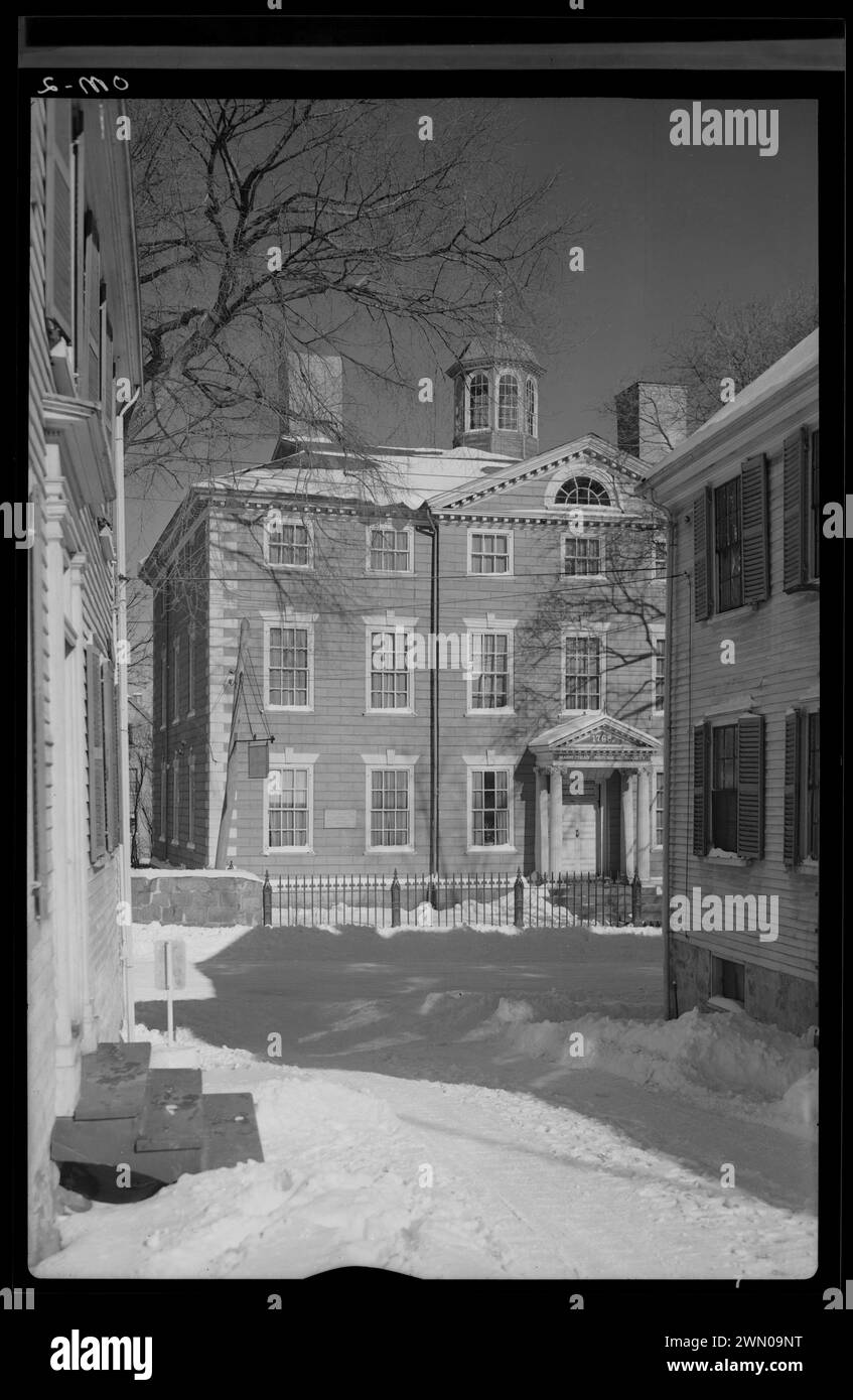 The Jeremiah Lee Mansion in midwinter, Marblehead. The Jeremiah Lee