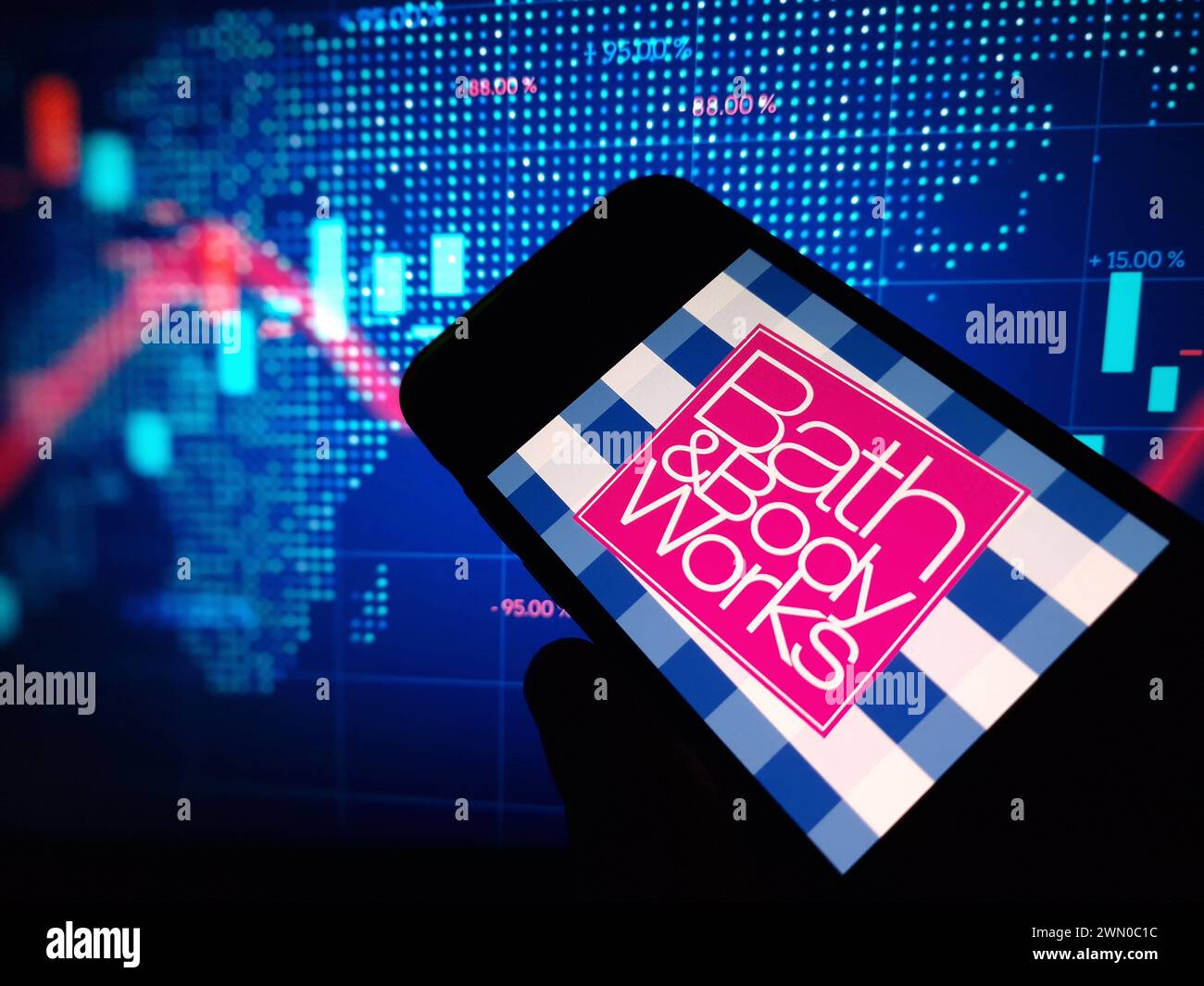 Konskie, Poland - February 24, 2024: Bath and Body Works company logo ...