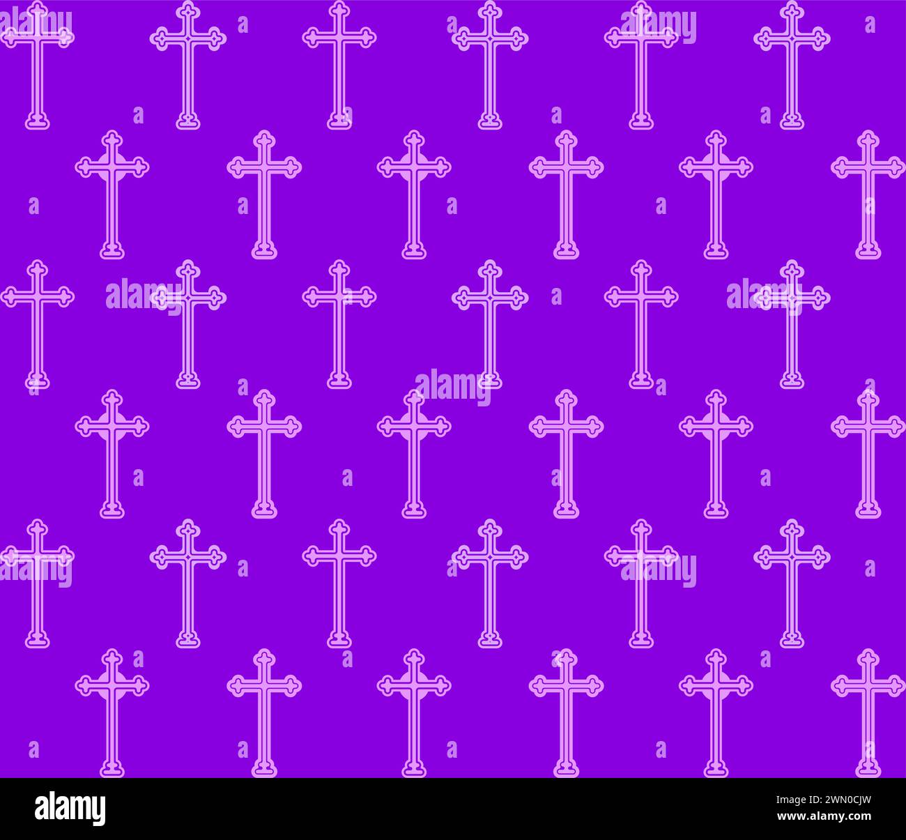 Gothic Christian Cross seamless pattern background. vector illustration Stock Vector