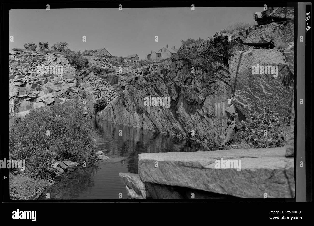Abandoned granite quarries, Rockport. Abandoned granite quarries