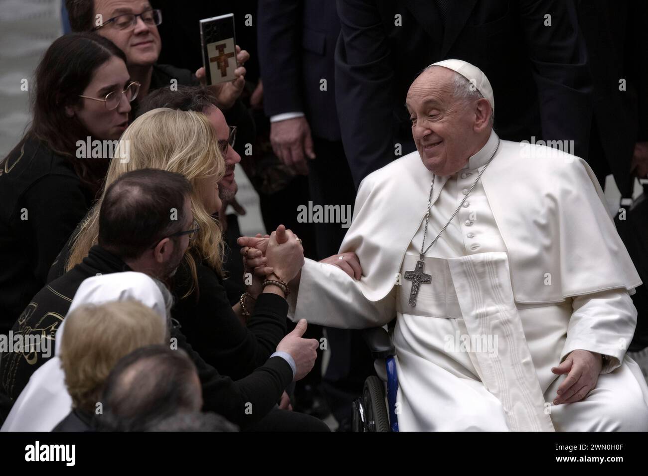 Vatican City, Vatican, 28 February 2024. Pope Francis during his weekly