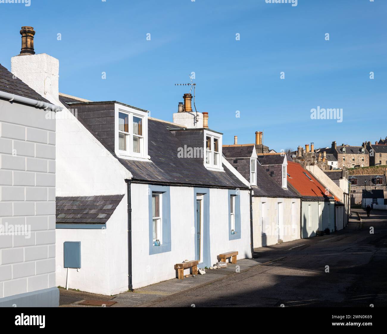 26 February 2024. Seatown,Cullen,Moray,Scotland. This is the Architecture of the old village of Seatown, now Cullen on the Moray Coast. This was a Fis Stock Photo