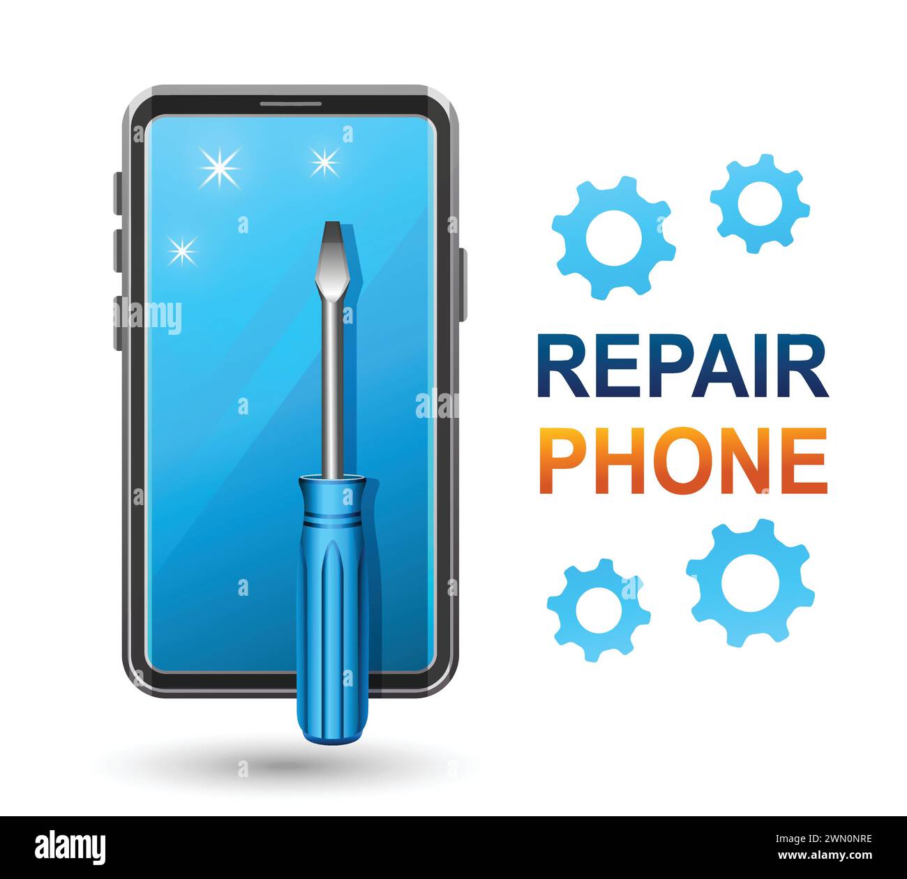 Mobile phone repair service, broken smartphone, tablet devices fix