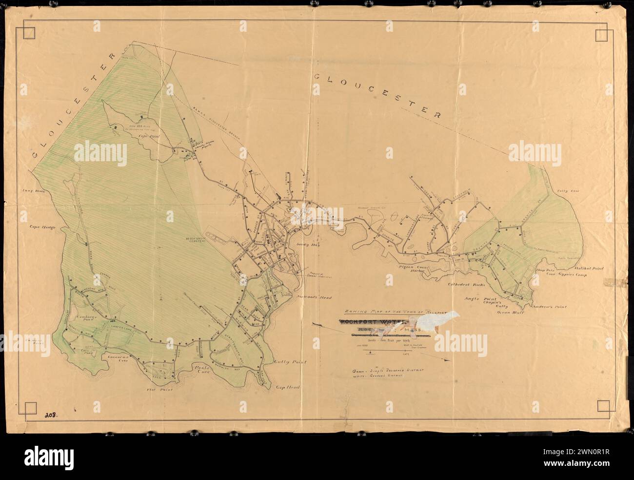 Zoning map of the Town of Rockport. Zoning map of the Town of Rockport