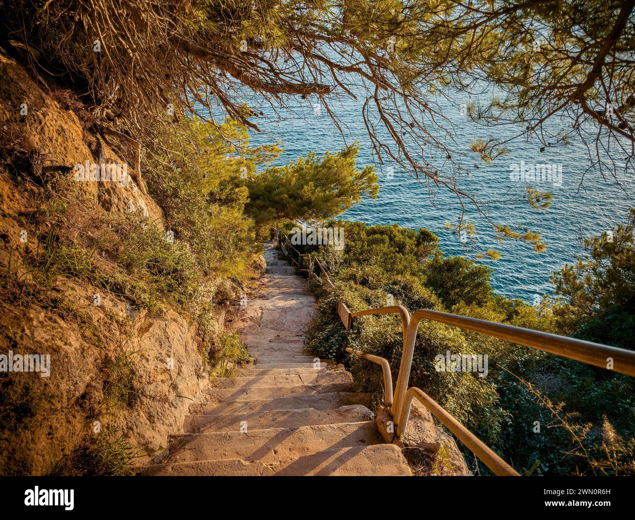 Sun rays on stairs hi-res stock photography and images - Alamy