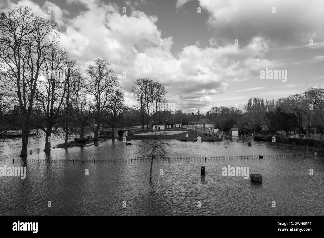 26th February 2024 Floods at Wallingford, Oxfordshire, UK Stock Photo
